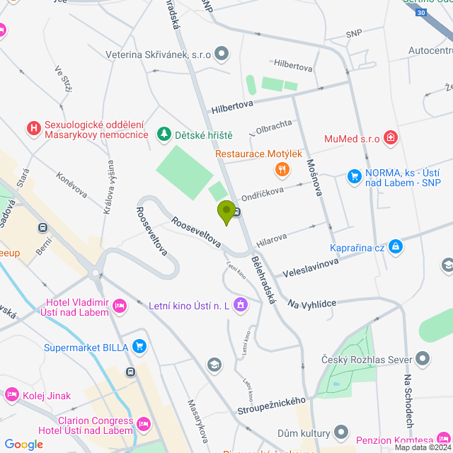 Naplánovat trasu do školy Obrázek mapy, kde se nachází škola